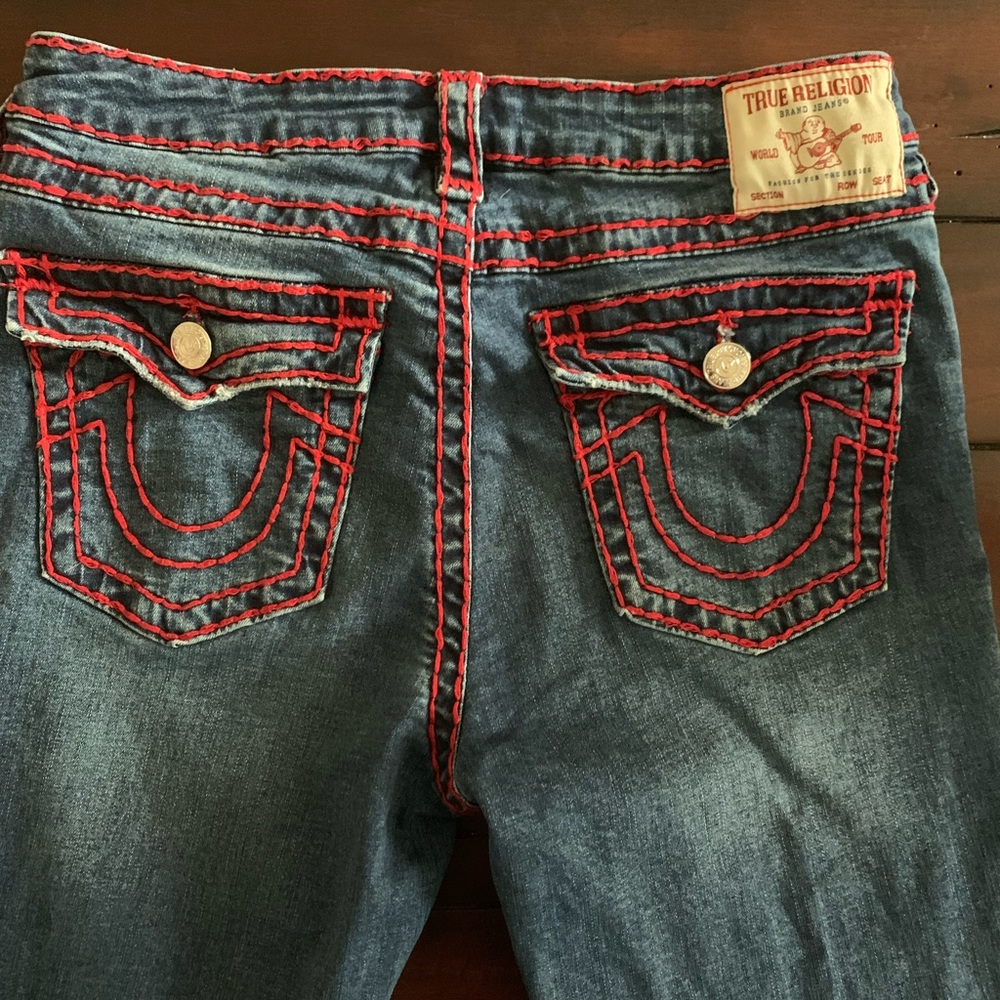 True Religion Billie Mid Rise Straight Size 30